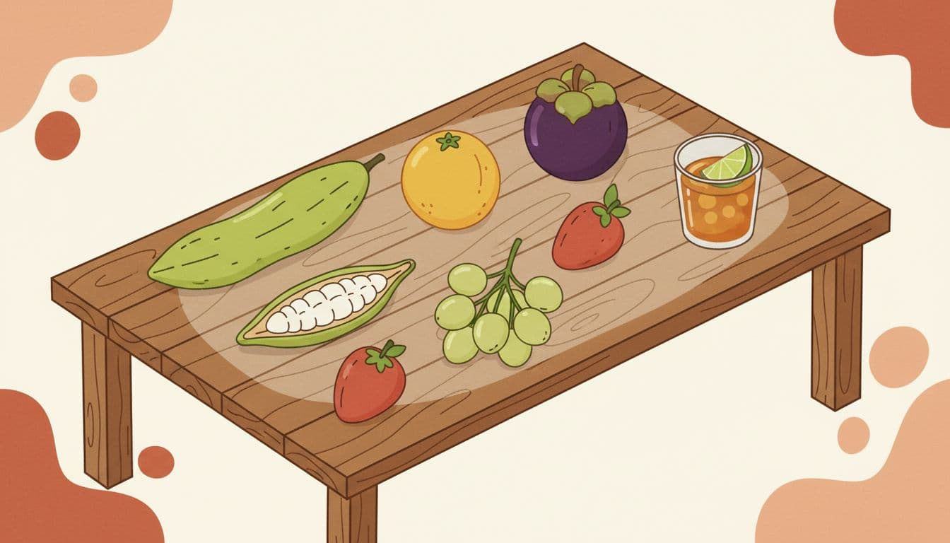 table of fruits