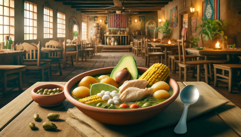 ajiaco en un restaurante
