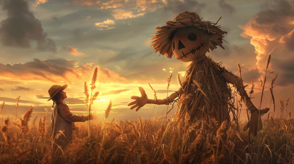 scarecrow and girl